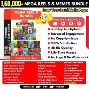 1,60,000 Reels and Memes Mega Bundle